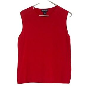 Lands' End Red Sleeveless Top